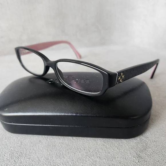 Coach eyeglasses frame women's black Emily slim rectangle optical HC 6001 logo